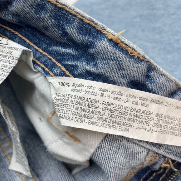 NWT ZARA Low Rise Super Wide Leg Jeans Size 0 Destroyed DIstressing Detail - Picture 7 of 10